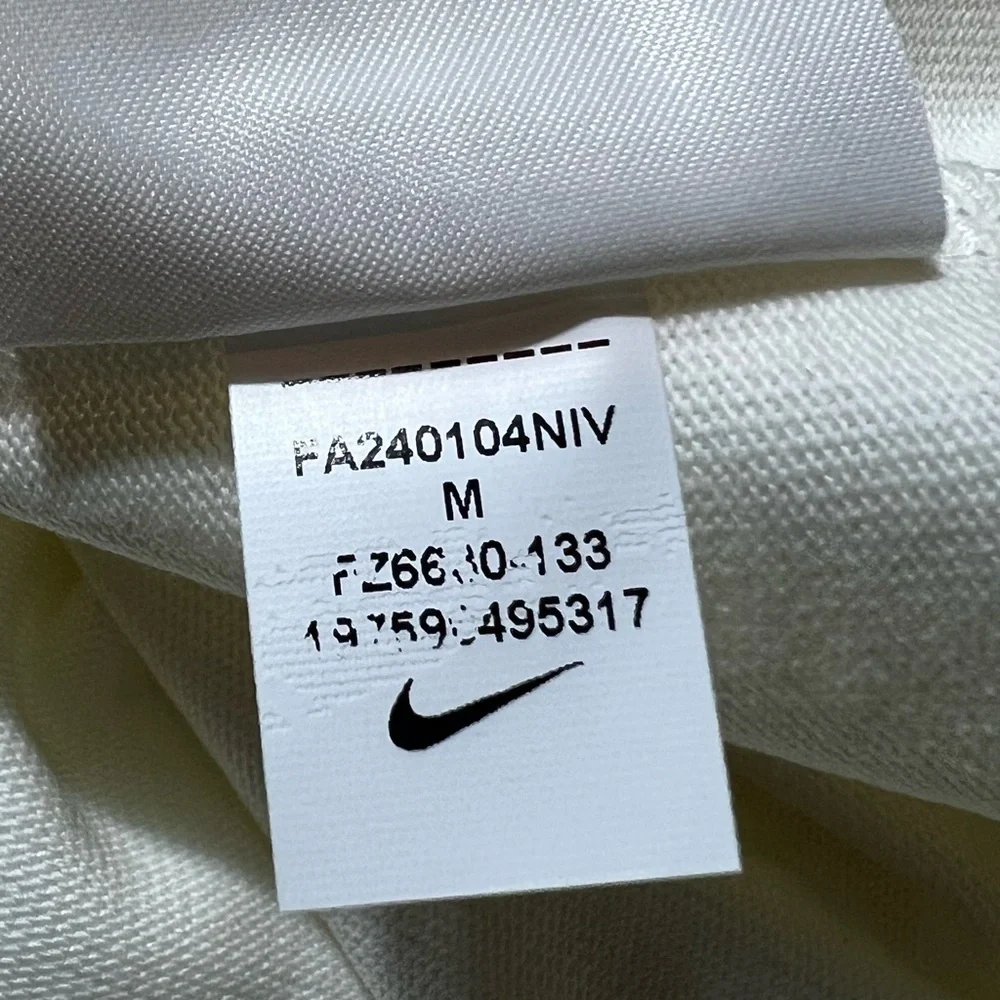 Nike‎ Men’s White Long Sleeve Henley Shirt Snap Button Size Medium